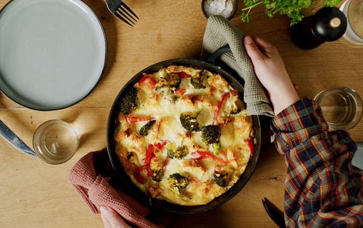 Brödgratäng med skinka och broccoli Pågen Rosta - Recept | Pågen