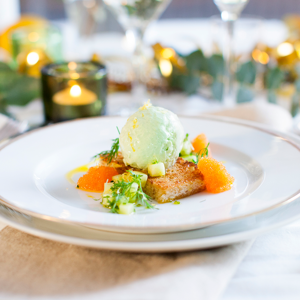 Toast med avokadoglass